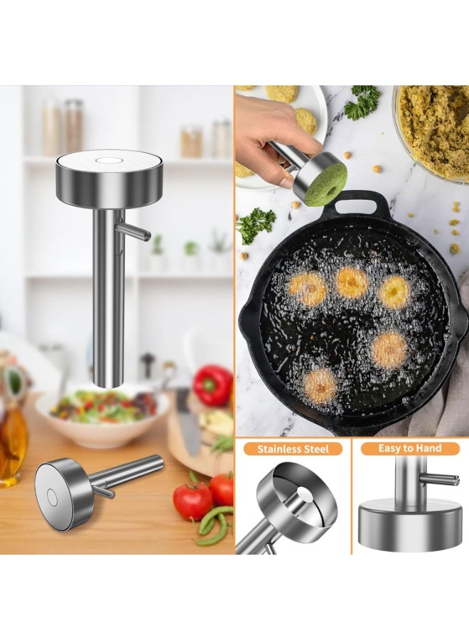 Falafel Scoop with Hole - Stainless Steel Professional Falafel Maker Scoop | Stainless-Steel Falafel Maker Tool Food Safe and Non-Sticky Falafel Baller Scoop Mold - Image 4